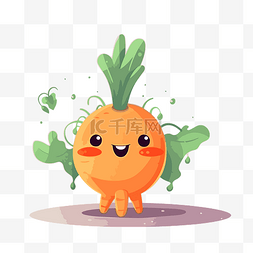 卡通胡蔬菜图片_可愛的胡蘿蔔 向量
