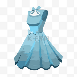 蓝色的连衣裙图片_蓝色连衣裙 向量