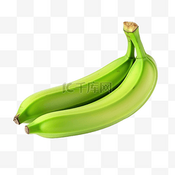 未成熟的青香蕉