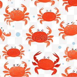 背景图案与螃蟹png插图