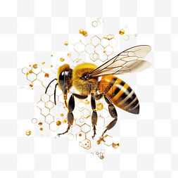 用生成人工智能创造的蜜蜂