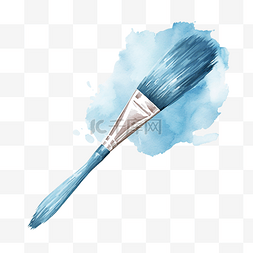 水彩浅蓝色背景图片_浅蓝色闪亮画笔隔离浅蓝色水彩png