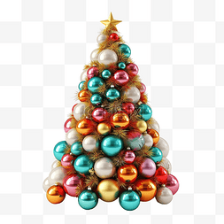 片段装饰的圣诞树