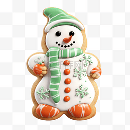 圣诞饼干雪人