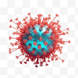 新冠病毒细胞图片_微观病毒细胞