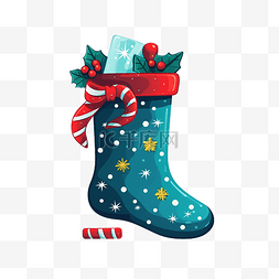 聖誕襪图片_圣诞袜与礼物png插图