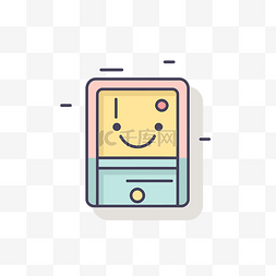 微笑着微笑的游戏机图标 向量