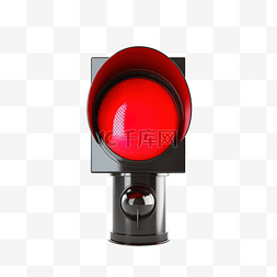 交通红灯 3d 插图