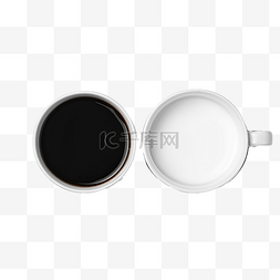 白色和黑色咖啡杯