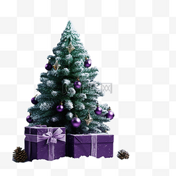 手表防水图图片_紫色雪中带玩具和丝带的绿色圣诞