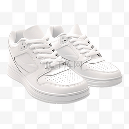 白色运动鞋剪裁