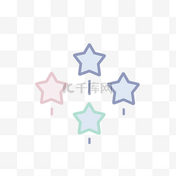 简单的星星是用颜色和字体绘制的