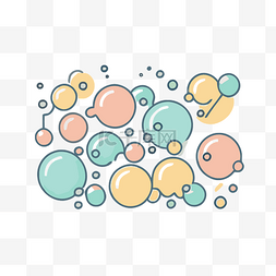 一些气泡的颜色鲜艳的图标 向量