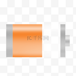 手机状态显示图片_橙色电池一半电量