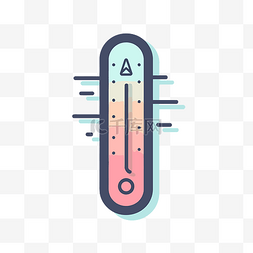 溫度計icon图片_具有不同梯度的程式化温度计 向