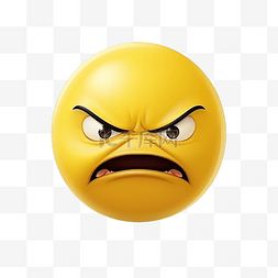 表情符号黄脸和情绪与愤怒的面部