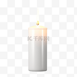 蠟燭火焰图片_3d 渲染蜡烛隔离