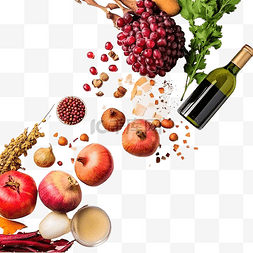 植物油背景图片_感恩节晚餐准备的秋季健康食材复