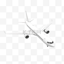 免费加载图片_3d 最小飞机白色飞机 3d 插图
