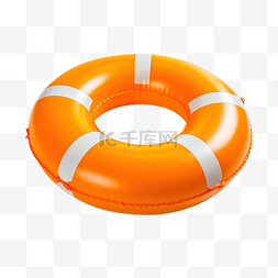 橙色泳池浮环