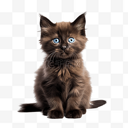 纯色背景的 java 小猫照片