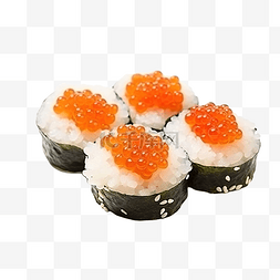海剪贴画图片_三文鱼子 Maki 寿司 日本料理 亚洲