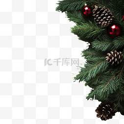 自然文本装饰图片_深色木板上装饰的圣诞枞树