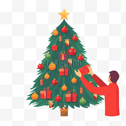 图片列图片_手把圣诞愿望清单放在圣诞树上