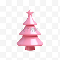 抽象粉色几何图片_圣诞节的 3D 渲染看起来是粉红色