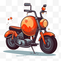 浮子图片_鲍伯剪贴画红色摩托车与卡通风格