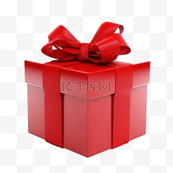 米袋包装图片_有絲帶的紅色禮物盒