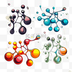 大分子小分子图片_分子剪贴画小气泡和大气泡卡通的