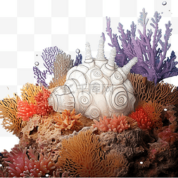 热带海域珊瑚礁上的珊瑚中的奇异