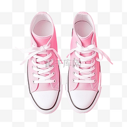 站立模型图片_白色粉色运动鞋站立