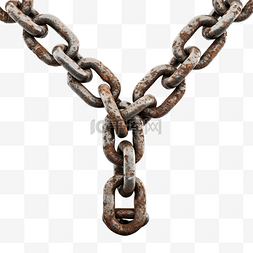 孤立的旧生锈链