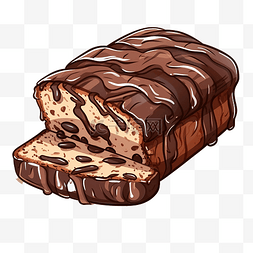 奶油烩饭图片_巧克力麵包插圖