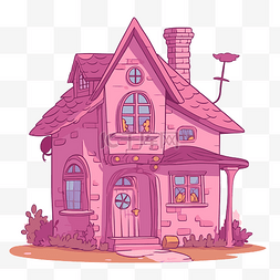 粉红色房子图片_粉紅色的房子
