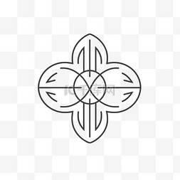 T 恤标志的民族十字标志抽象插图