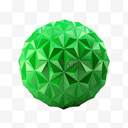 塑料托盘图标图片_绿色球体几何3d渲染基本形状
