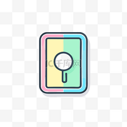 像素矩形图片_带有彩色矩形的电话图标 向量