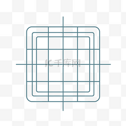 矢量方形图图片_带有网格和方向矢量图的方形图标