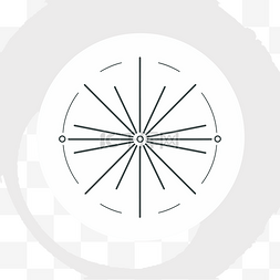 罗盘设计图片_带线条的白色罗盘图标 向量