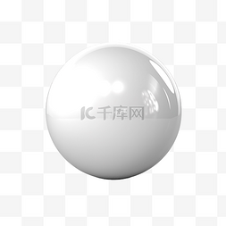 水晶球按钮图片_白色光泽球