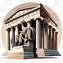 古希腊雕像图片_林肯纪念堂 向量
