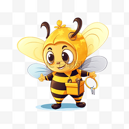 小蜜蜂翅膀图片_小蜜蜂回到学校系列卡通蜜蜂教育
