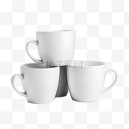 瓷咖啡杯子图片_杯子设置与模型的剪切路径隔离