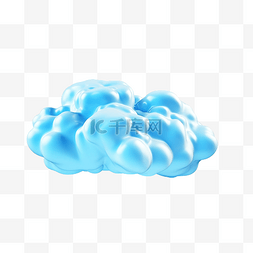 蓝色 3d 云