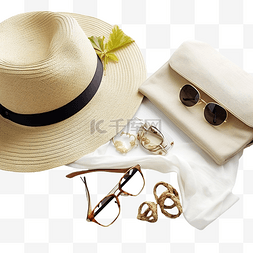 拖行李的人图片_旅行者配件 海滩旅行 暑假 度假配