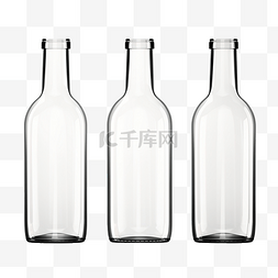 3d 平瓶玻璃