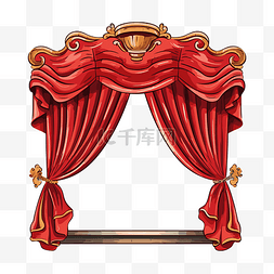 红色窗帘背景图片_剧院窗帘剪贴画旧剧院红色窗帘，